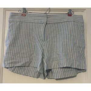 LOFT riviera short women’s size 6 cotton high rise blue striped